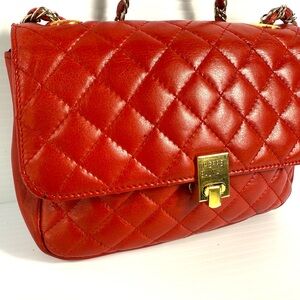 Pierre Balmain Red Quilted Shoulder Bag